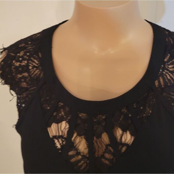 BRIXON IVY BLACK SHIRT WITH LACE DESIGN IN TOP - Picture 10 of 15